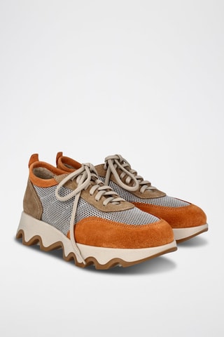 Baskets plateformes en nubuck Ola - Orange