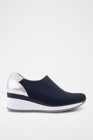 Baskets en cuir - Bleu Marine