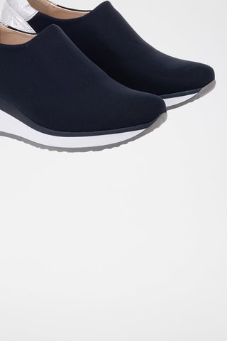 Baskets en cuir - Bleu Marine