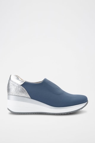 Baskets en cuir - Bleu