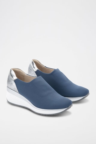 Baskets en cuir - Bleu