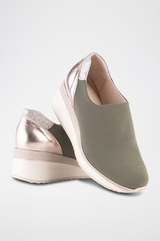 Baskets en cuir - Kaki