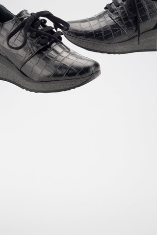 Sneakers compensées en nubuck Coco - Noir