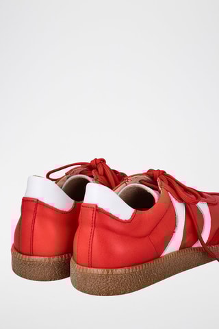 Sneakers en cuir nubuck et en cuir nappa - Rouge