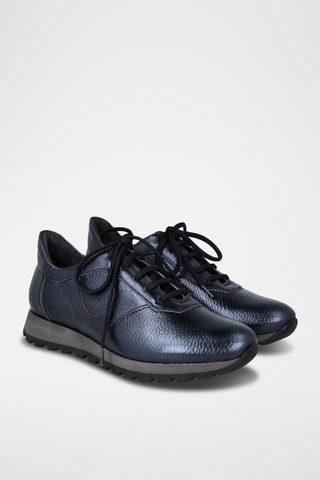 Baskets en cuir - Bleu