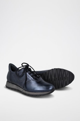 Baskets en cuir - Bleu