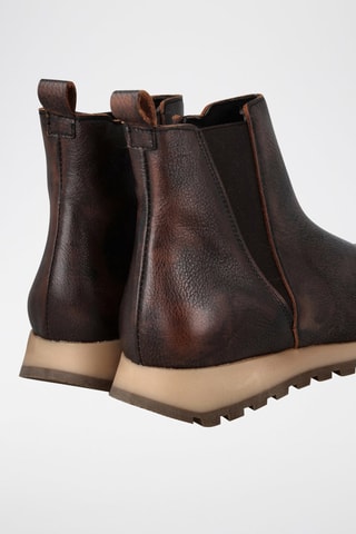 Baskets montantes en cuir Aviador - Noir et marron