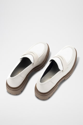 Mocassins en nubuck - Blanc