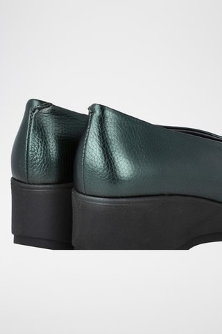 Mocassins en cuir - Vert foncé