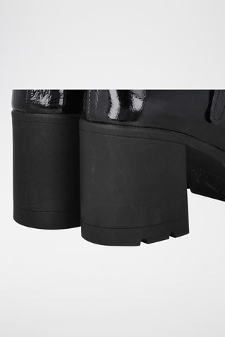 Babies à talons en cuir verni - Noir