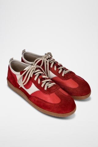 Baskets en cuir - Rouge