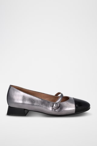 Babies en cuir - Noir et gris