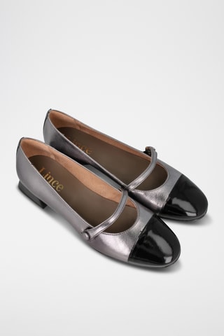 Babies en cuir - Noir et gris