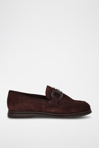 Mocassins en nubuck - Marron foncé