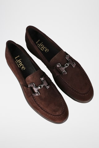 Mocassins en nubuck - Marron foncé