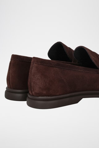 Mocassins en nubuck - Marron foncé