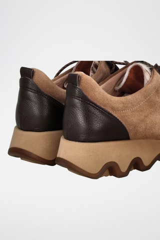 Mocassins en nubuck - Marron et blanc
