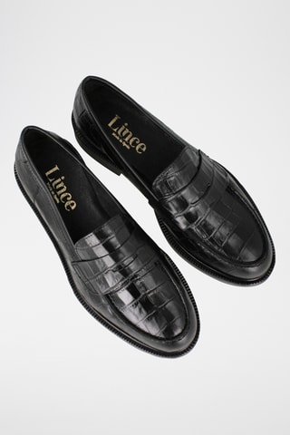 Mocassins en cuir - Noir