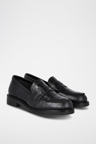 Mocassins en cuir - Noir