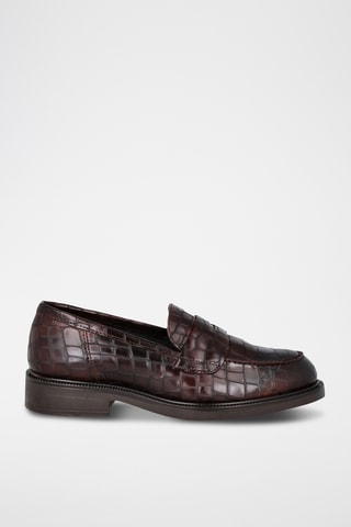 Mocassins en cuir - Marron foncé