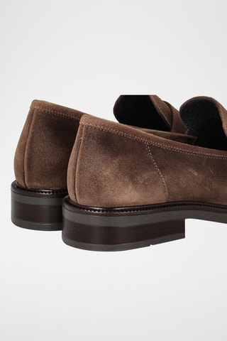 Mocassins en nubuck - Taupe
