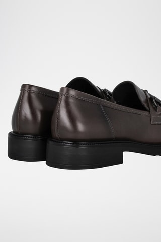 Mocassins en cuir - Gris foncé