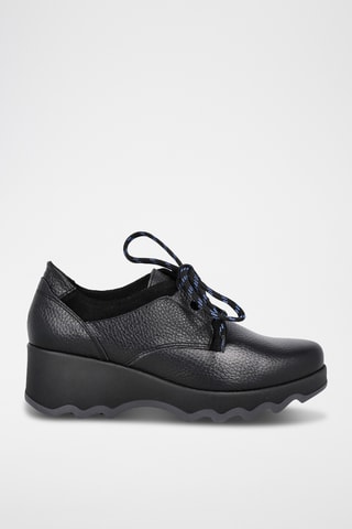 Derbys compensés en cuir - Noir