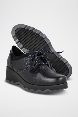 Derbys compensés en cuir - Noir