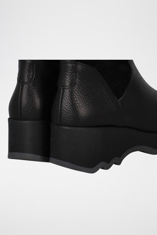 Bottes compensées en cuir - Noir