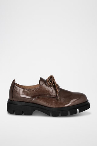 Derbys en cuir verni - Marron