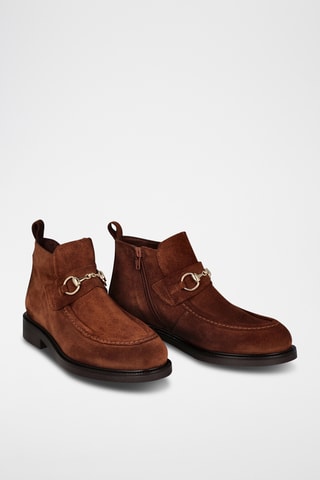 Bottines en nubuck - Marron