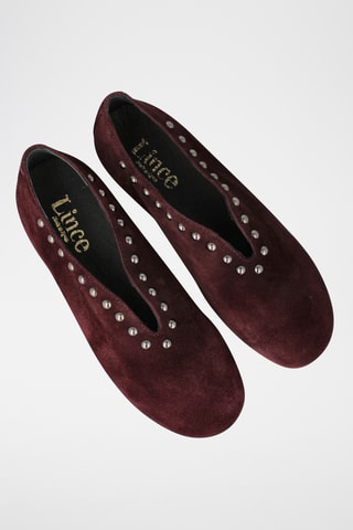 Ballerines en nubuck - Bordeaux