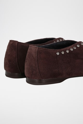 Ballerines en nubuck - Marron foncé
