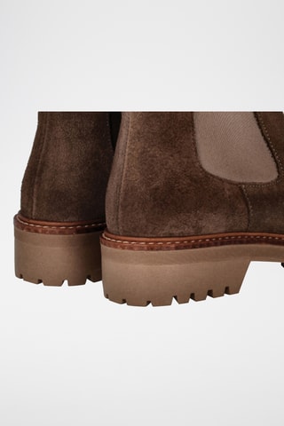 Bottines en nubuck - Taupe