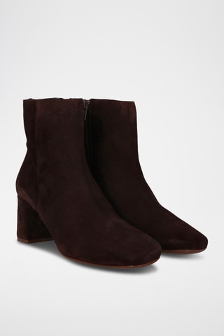 Bottines en nubuck - Marron