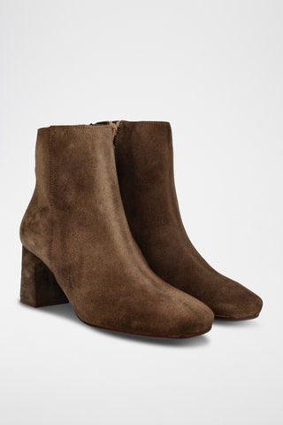 Bottines en nubuck - Marron clair