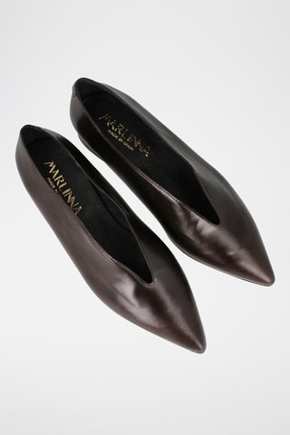 Ballerines en cuir - Marron