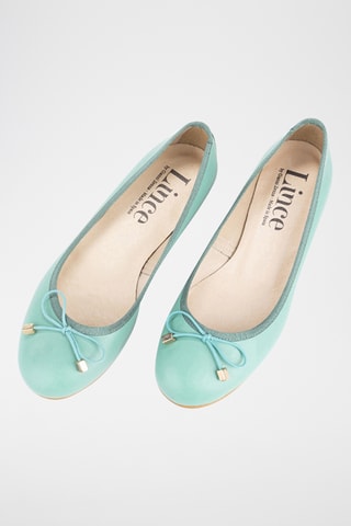Ballerines en cuir - Vert d’eau