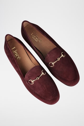 Mocassins en nubuck - Bordeaux