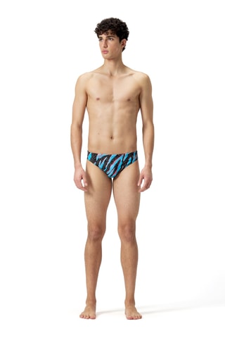 Cueca de banho - Preto e azul-celeste