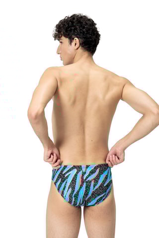 Cueca de banho - Preto e azul-celeste