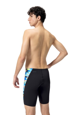 Calções ciclista de banho - Azul-cobalto e verde-escuro