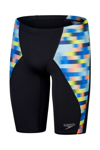 Calções ciclista de banho - Azul-cobalto e verde-escuro