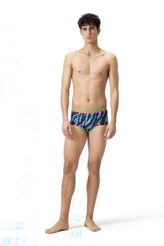 Boxers de banho - Preto e azul-cobalto