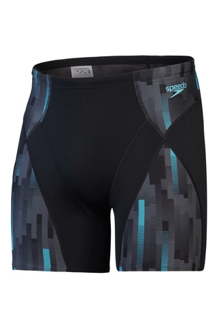 Calções ciclista de banho - Preto e azul-celeste