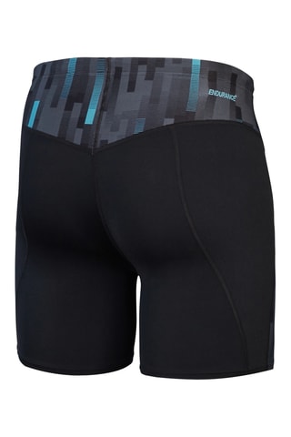 Calções ciclista de banho - Preto e azul-celeste