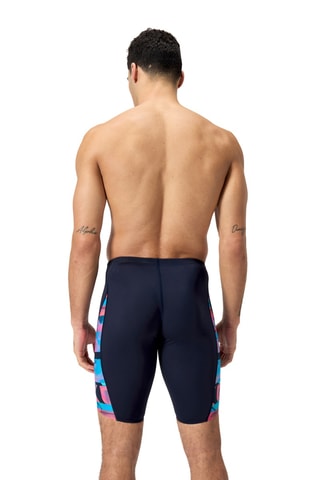 Calções ciclista de banho - Preto e azul-celeste