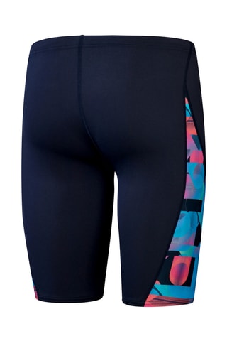 Calções ciclista de banho - Preto e azul-celeste