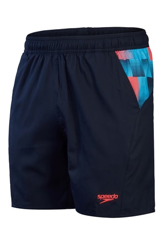 Calções de banho - Azul e coral