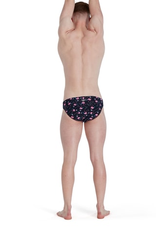 Cueca de banho - Azul-marinho e rosa-maquilhagem